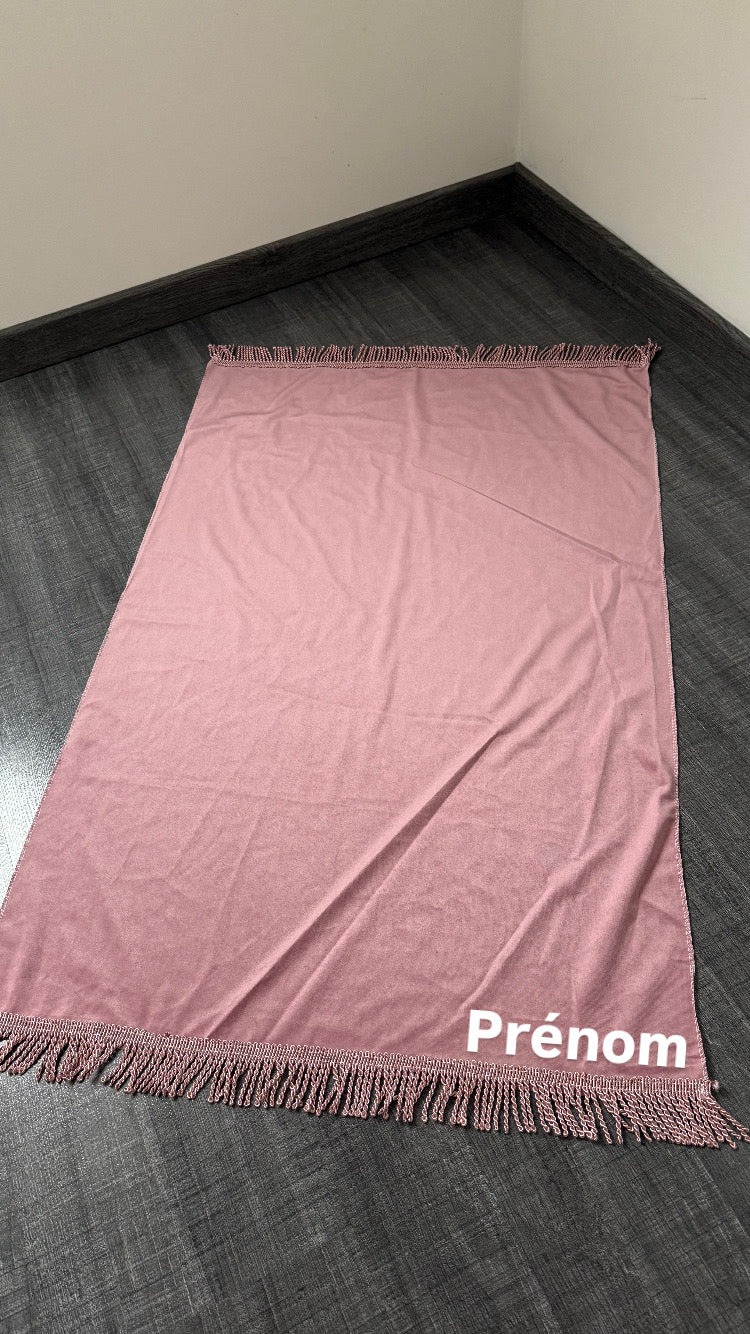 Tapis de prière extra fin personnalisé rose