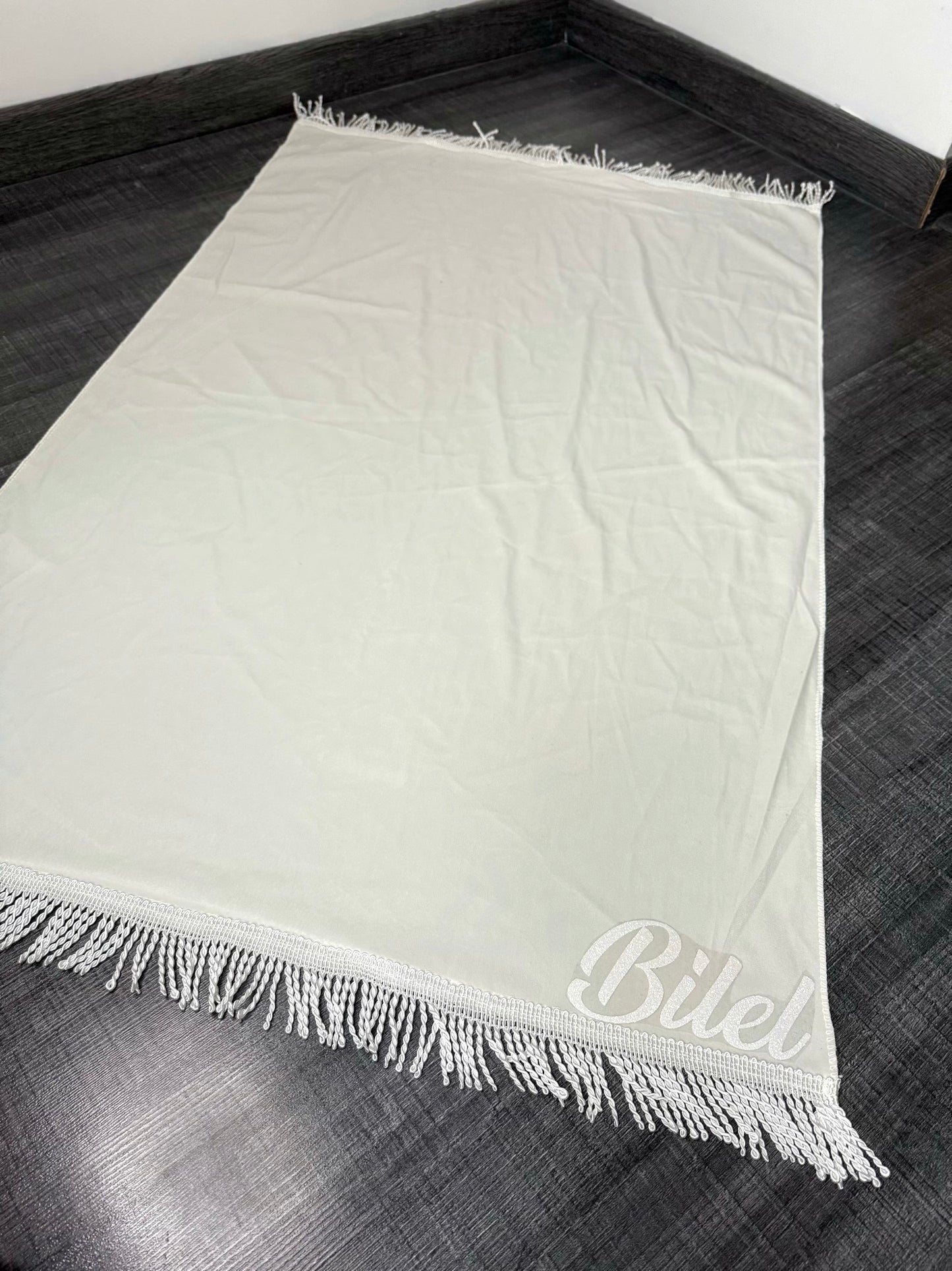 Tapis de prière extra fin personnalisé blanc