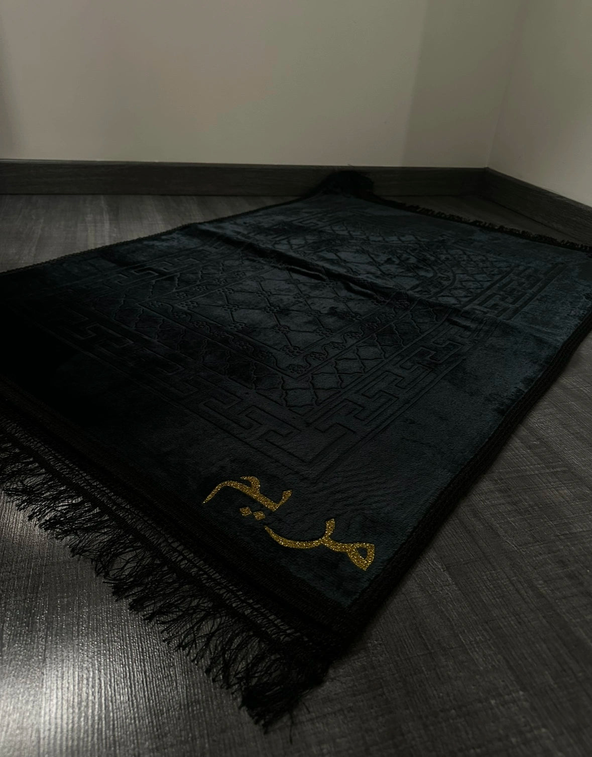 Tapis épais personnalisé noir