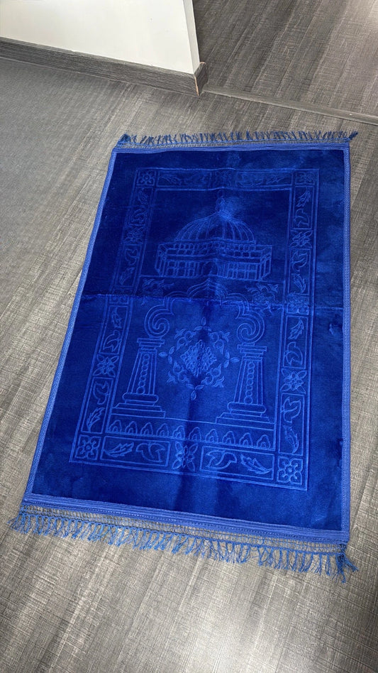 Tapis épais personnalisé bleu roi